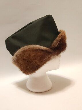 VINTAGE Stokes Cap & Regalia Ltd. Fur Hat Military Dress/Uniform